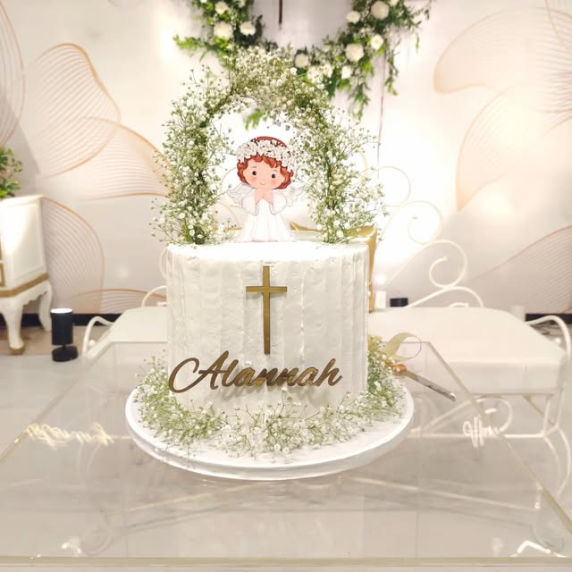 White & Green Communion Cake — Noel’s original cake