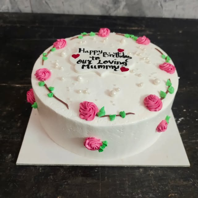 Pink Rosette Celebration Cake — Noel’s original cake