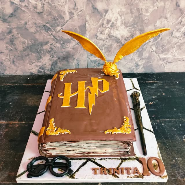 Wizard Book Birthday Cake — Noel’s original cake